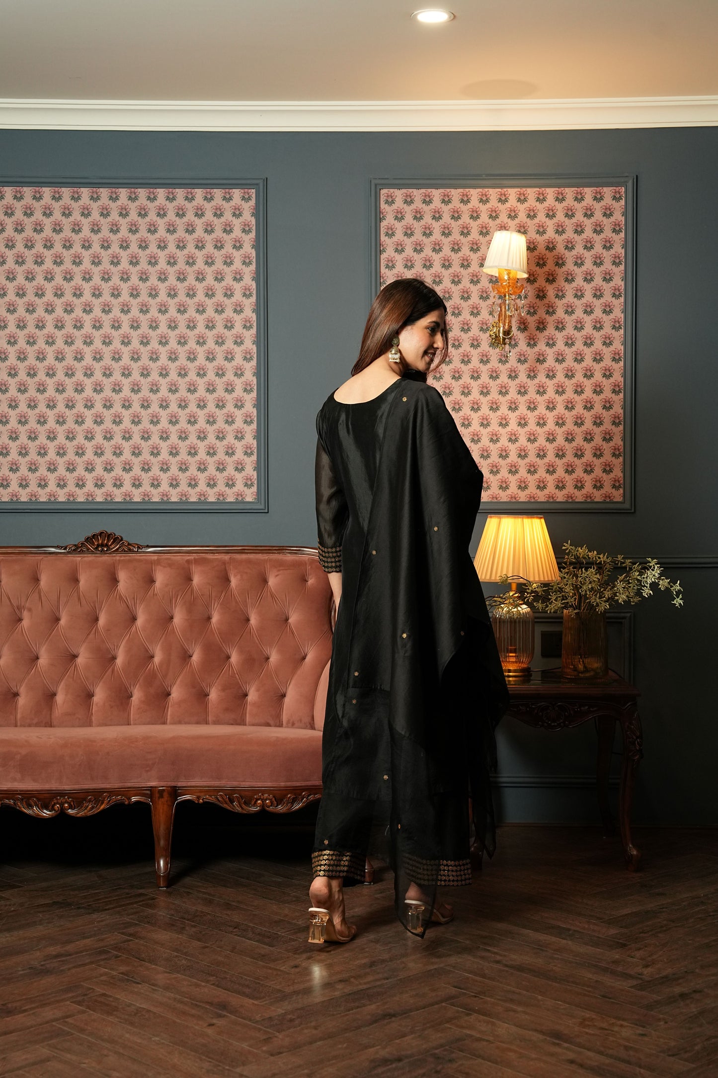Aari Work Organza Designer Suit Set for Women
