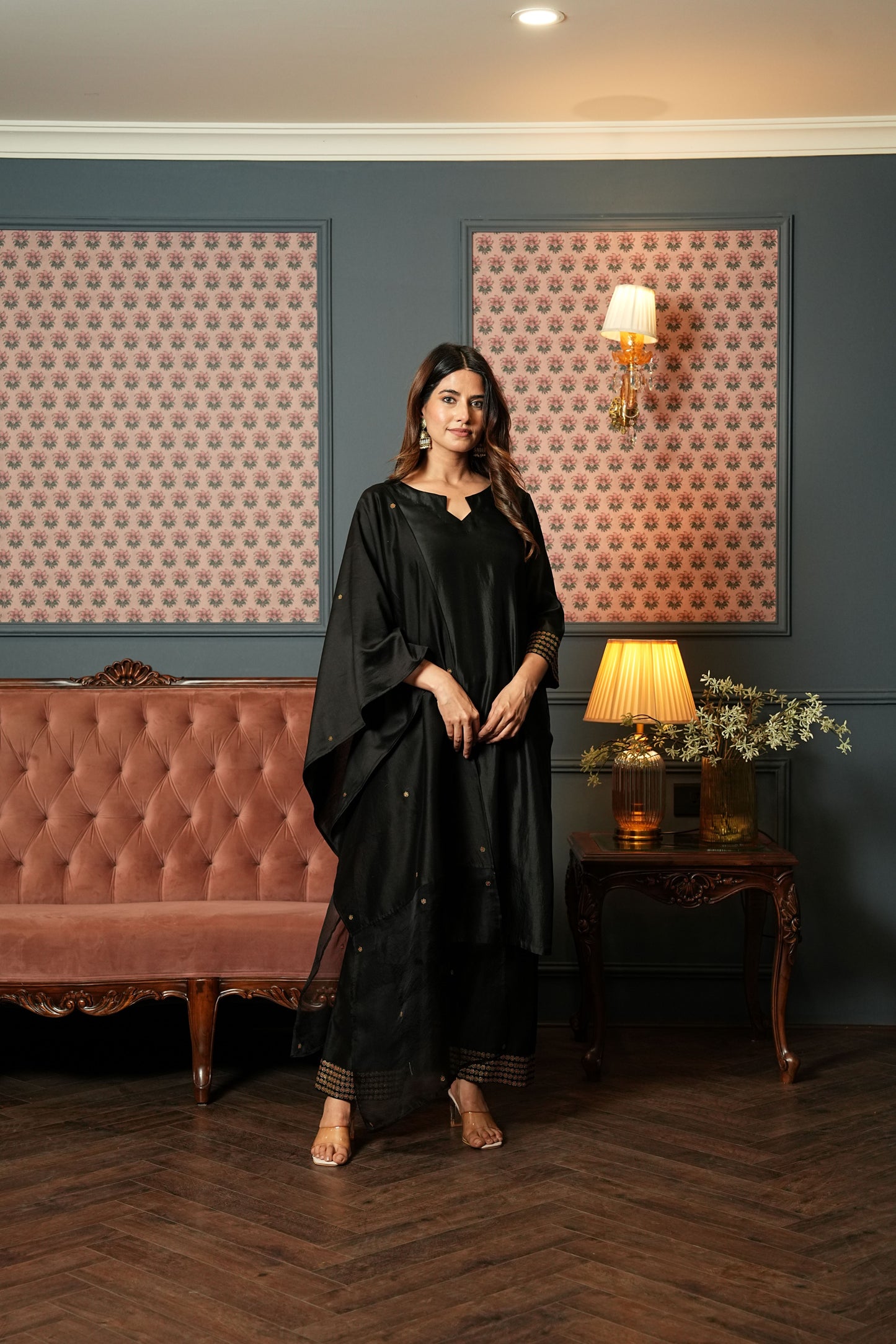 Aari Work Organza Designer Suit Set for Women