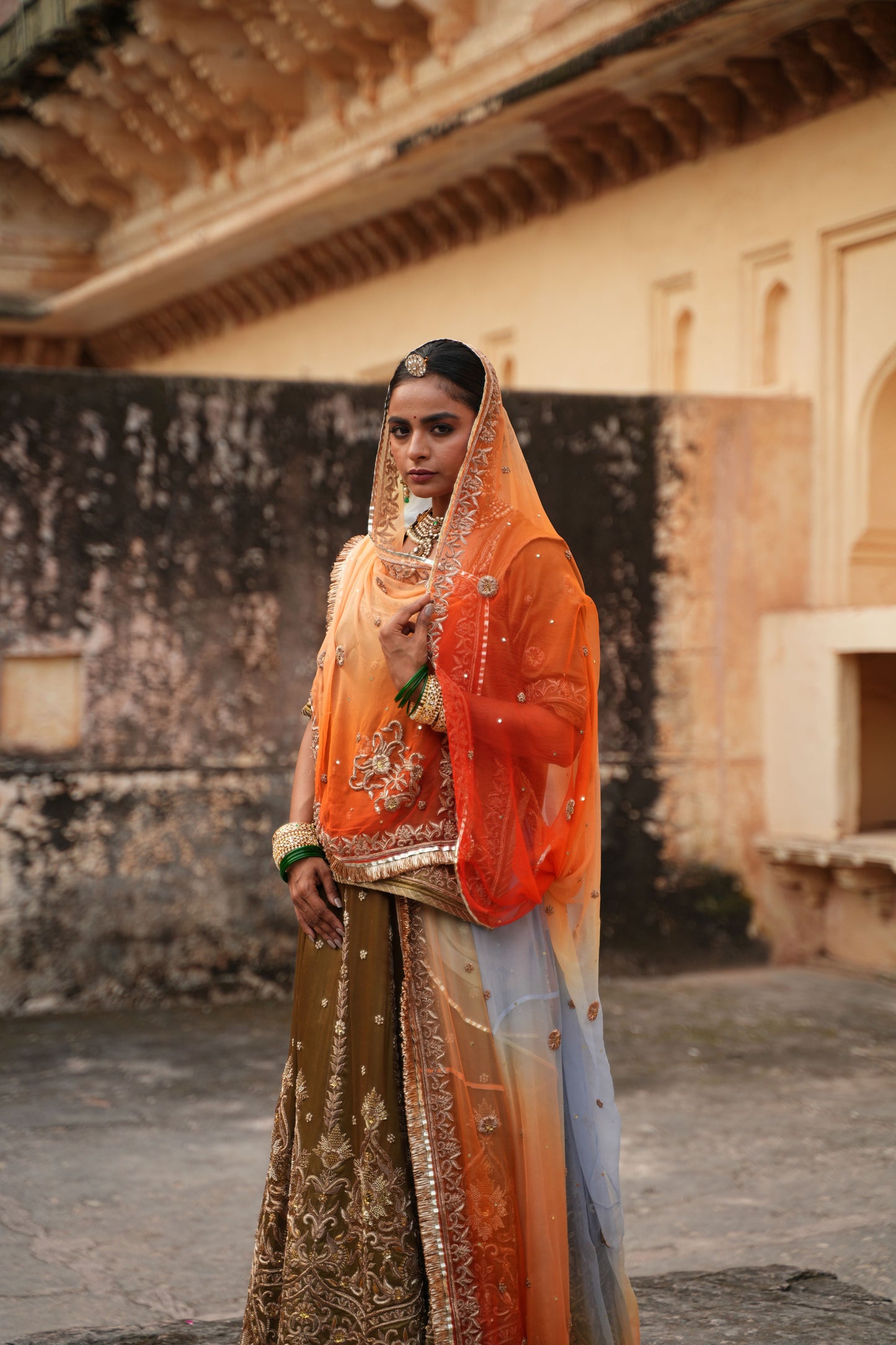 Handcrafted Zardosi Rajasthani Poshak