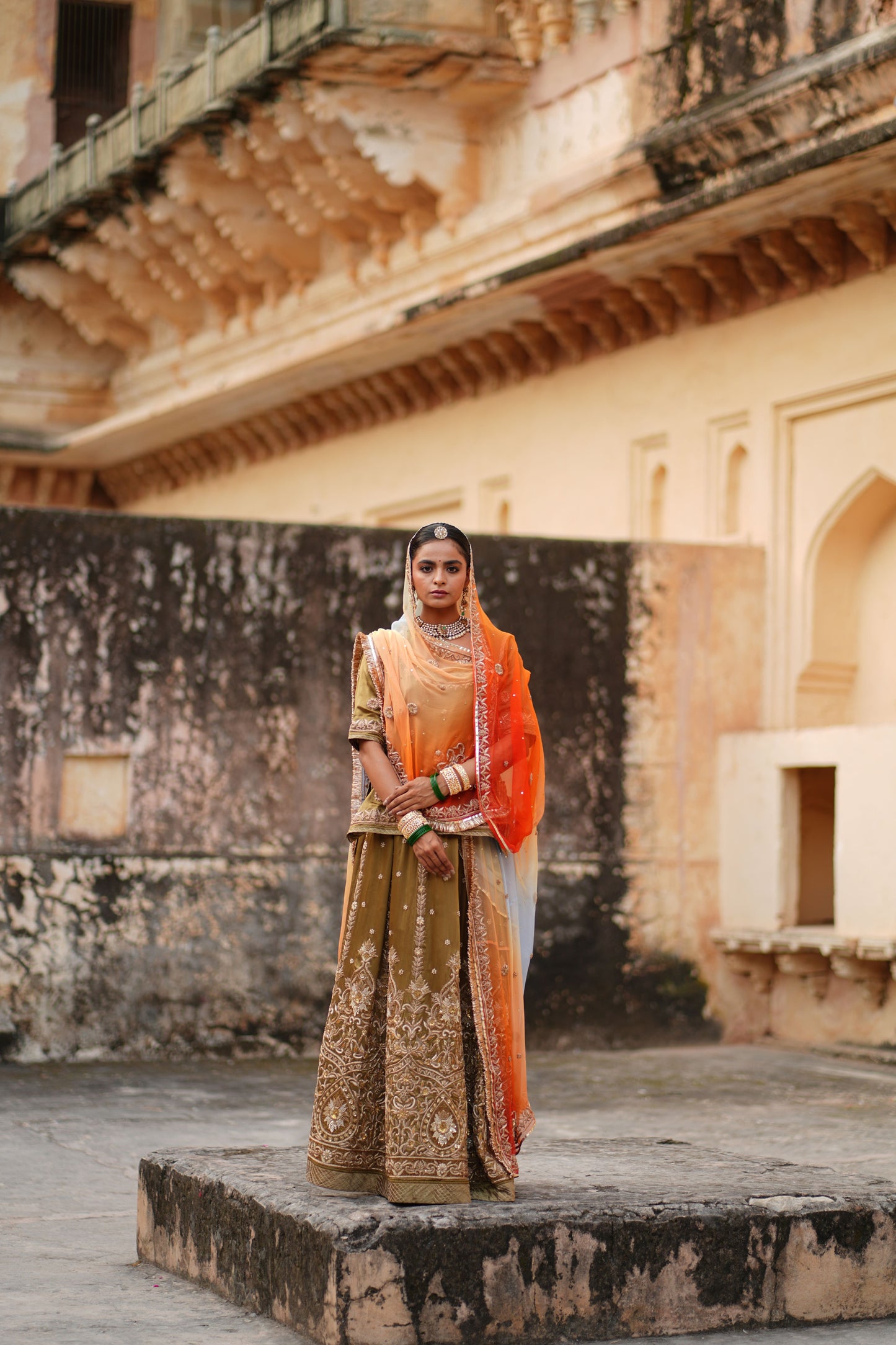 Handcrafted Zardosi Rajasthani Poshak