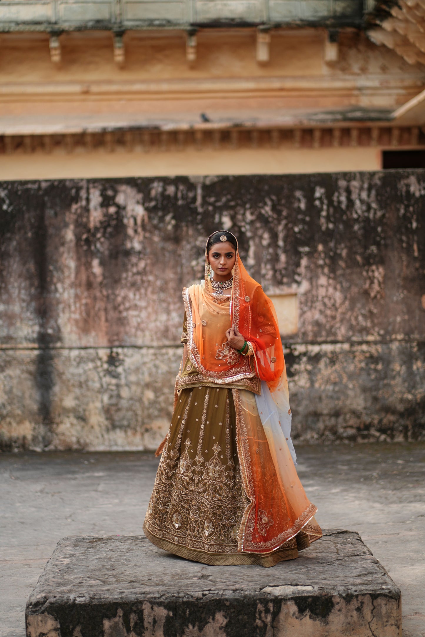 Handcrafted Zardosi Rajasthani Poshak