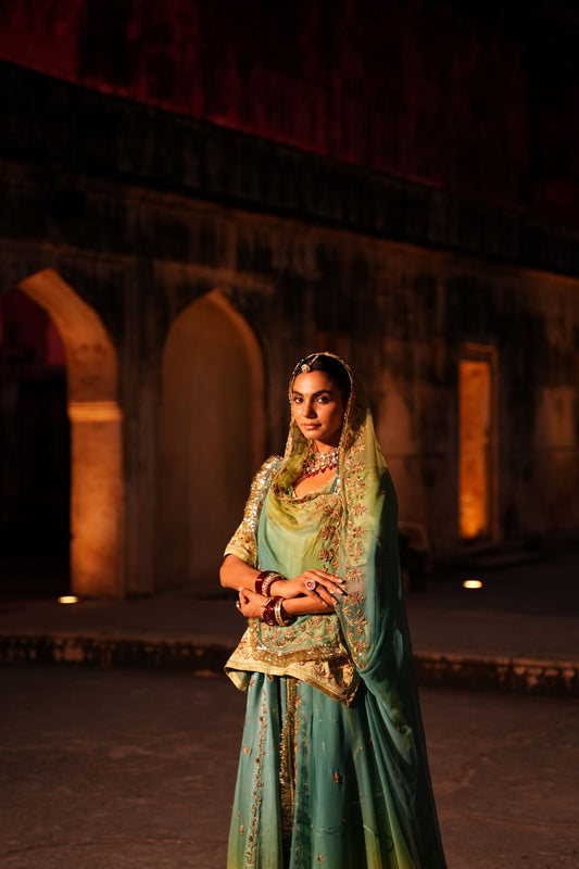 Golden Zardosi Rajasthani Poshak